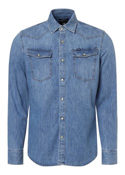 G-Star RAW Męska koszula jeansowa Mężczyźni Slim Fit Jeansy denim jednolity kołnierzyk kent ze sklepu vangraaf w kategorii Koszule męskie - zdjęcie 157300452