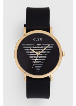 Guess zegarek męski kolor czarny ze sklepu ANSWEAR.com w kategorii Zegarki - zdjęcie 157304901