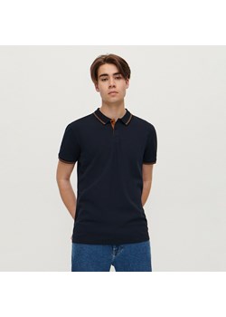 Granatowa koszulka polo Basic - Granatowy ze sklepu House w kategorii T-shirty męskie - zdjęcie 157315434