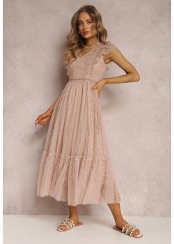 Beżowa Sukienka Lasthameia ze sklepu Renee odzież w kategorii Sukienki - zdjęcie 157322434