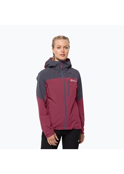 Kurtka przeciwdeszczowa damska Jack Wolfskin Go Hike bordowa 1113972 ze sklepu sportano.pl w kategorii Kurtki damskie - zdjęcie 157448802