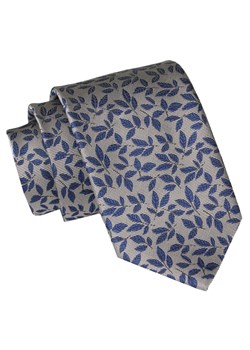 Męski Krawat Angelo di Monti - Beżowy, Liście KRADM2001 ze sklepu JegoSzafa.pl w kategorii Krawaty - zdjęcie 157453461