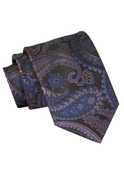 Męski Krawat Angelo di Monti - Odcienie Brązu, Duże Paisley KRADM2012 ze sklepu JegoSzafa.pl w kategorii Krawaty - zdjęcie 157453503