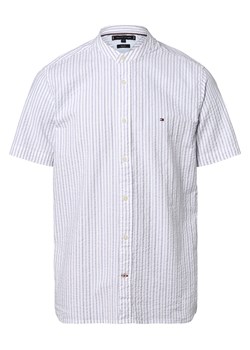 Tommy Hilfiger Koszula męska Mężczyźni Regular Fit Bawełna biały w paski stójka ze sklepu vangraaf w kategorii Koszule męskie - zdjęcie 157476771