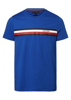 Tommy Hilfiger T-shirt męski Mężczyźni Bawełna niebieski nadruk ze sklepu vangraaf w kategorii T-shirty męskie - zdjęcie 157476773