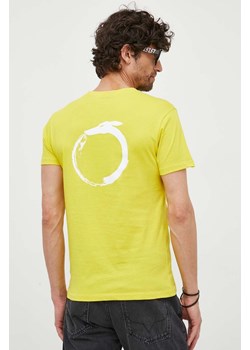 Trussardi t-shirt bawełniany kolor żółty z nadrukiem ze sklepu ANSWEAR.com w kategorii T-shirty męskie - zdjęcie 157478121