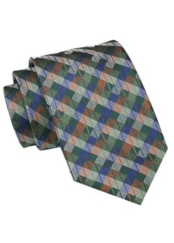 Męski Krawat Angelo di Monti - Kolorowy w Kratkę KRADM2032 ze sklepu JegoSzafa.pl w kategorii Krawaty - zdjęcie 157485982