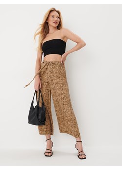Mohito - Wzorzyste spodnie z wiskozy - brązowy ze sklepu Mohito w kategorii Spodnie damskie - zdjęcie 157486183