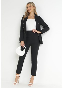 Czarne Spodnie Regular Boura ze sklepu Born2be Odzież w kategorii Spodnie damskie - zdjęcie 157488433
