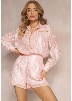 Różowy 2-częściowy Komplet Koronkowy Jessita ze sklepu Renee odzież w kategorii Komplety i garnitury damskie - zdjęcie 157488894