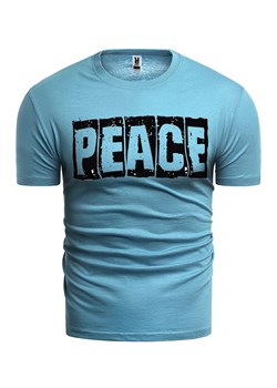 koszulka 121a - niebieska ze sklepu Risardi w kategorii T-shirty męskie - zdjęcie 157493192