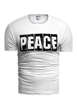 Męska koszulka 121a - biała ze sklepu Risardi w kategorii T-shirty męskie - zdjęcie 157493200
