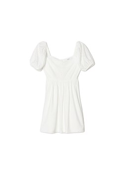 Cropp - Biała sukienka mini - biały ze sklepu Cropp w kategorii Sukienki - zdjęcie 157493263