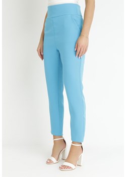 Niebieskie Spodnie Regular Boura ze sklepu Born2be Odzież w kategorii Spodnie damskie - zdjęcie 157494401