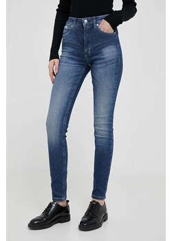 Calvin Klein Jeans jeansy damskie kolor granatowy ze sklepu ANSWEAR.com w kategorii Jeansy damskie - zdjęcie 157494610