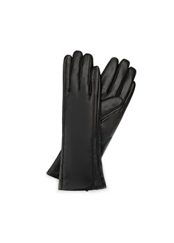 Ocieplane rękawiczki damskie ze skóry naturalnej czarne ze sklepu WITTCHEN w kategorii Rękawiczki damskie - zdjęcie 157500860