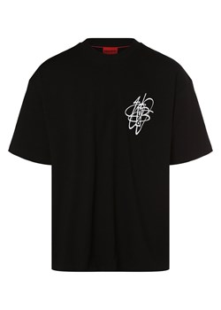 HUGO T-shirt męski Mężczyźni Bawełna czarny nadruk ze sklepu vangraaf w kategorii T-shirty męskie - zdjęcie 157502643
