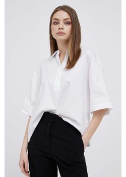 Dkny bluzka bawełniana damska kolor biały ze sklepu ANSWEAR.com w kategorii Bluzki damskie - zdjęcie 157504490