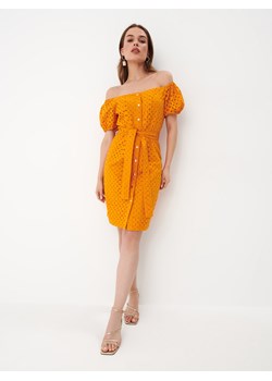 Mohito - Sukienka mini z ażurowymi zdobieniami - Pomarańczowy ze sklepu Mohito w kategorii Sukienki - zdjęcie 157510623