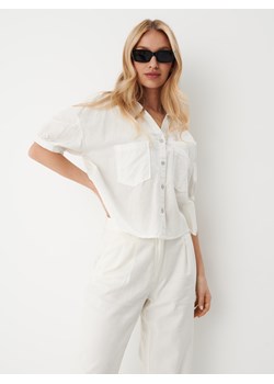 Mohito - Biała koszula z lnem - Kremowy ze sklepu Mohito w kategorii Koszule damskie - zdjęcie 157510922