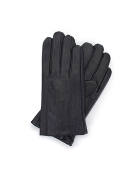 Męskie rękawiczki z gładkiej skóry czarne ze sklepu WITTCHEN w kategorii Rękawiczki męskie - zdjęcie 157514601