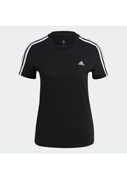 Koszulka damska Loungewear Essentials Slim 3-Stripes Tee Adidas ze sklepu SPORT-SHOP.pl w kategorii Bluzki damskie - zdjęcie 157521373