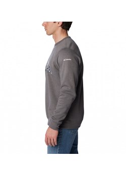 Męska bluza dresowa nierozpinana bez kaptura Columbia Logo Fleece Crew - szara ze sklepu Sportstylestory.com w kategorii Bluzy męskie - zdjęcie 157523763