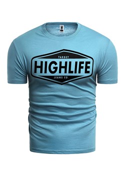 koszulka 743a - niebieska ze sklepu Risardi w kategorii T-shirty męskie - zdjęcie 157524070