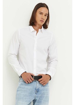PS Paul Smith koszula męska kolor biały slim z kołnierzykiem klasycznym ze sklepu ANSWEAR.com w kategorii Koszule męskie - zdjęcie 157545652