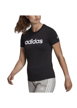 Koszulka adidas Sportswear Loungwear Essentials Slim Logo GL0769 - czarna ze sklepu streetstyle24.pl w kategorii Bluzki damskie - zdjęcie 157546894