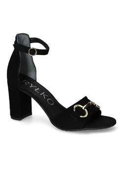 Sandały Ryłko 9HBI6_T4_14 Czarne zamsz ze sklepu Arturo-obuwie w kategorii Sandały damskie - zdjęcie 157548861