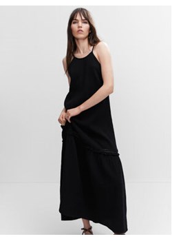 Mango Sukienka codzienna Bambula 47039202 Czarny Regular Fit ze sklepu MODIVO w kategorii Sukienki - zdjęcie 157571020