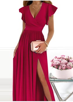 Sukienka suknia maxi z rozporkiem czerwona ze sklepu E-Shop w kategorii Sukienki - zdjęcie 157571390
