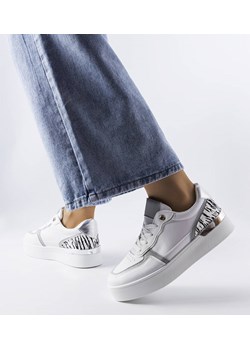 Białe sneakersy na platformie Tooele ze sklepu gemre w kategorii Buty sportowe damskie - zdjęcie 157572773