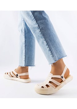 Beżowe gumowe sandały Canton ze sklepu gemre w kategorii Sandały damskie - zdjęcie 157573552