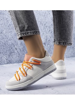 Szare sneakersy pomarańczowe sznurówki Aucoin ze sklepu gemre w kategorii Buty sportowe damskie - zdjęcie 157575924