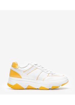Biało żółte sneakersy Julissa ze sklepu gemre w kategorii Buty sportowe damskie - zdjęcie 157577164