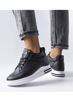 Czarne sneakersy z brokatem Bonevil ze sklepu gemre w kategorii Buty sportowe damskie - zdjęcie 157579993