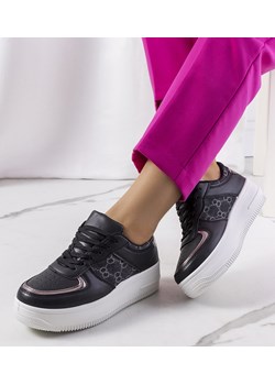 Czarne sneakersy damskie Luzia ze sklepu gemre w kategorii Buty sportowe damskie - zdjęcie 157580201