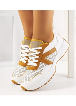 Białe sneakersy damskie Isham ze sklepu gemre w kategorii Buty sportowe damskie - zdjęcie 157583180