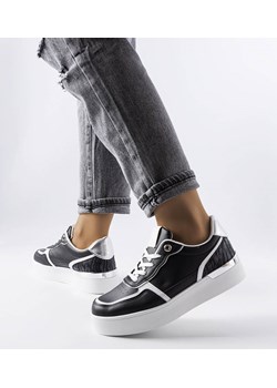 Czarne sneakersy na platformie Tooele ze sklepu gemre w kategorii Trampki damskie - zdjęcie 157583254