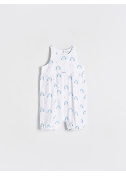 Reserved - Bawełniany kombinezon - biały ze sklepu Reserved w kategorii Rampersy - zdjęcie 157584843