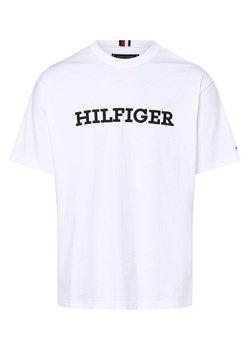 Tommy Hilfiger T-shirt męski Mężczyźni Bawełna biały jednolity ze sklepu vangraaf w kategorii T-shirty męskie - zdjęcie 157595833