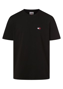 Tommy Jeans T-shirt męski Mężczyźni Bawełna czarny jednolity ze sklepu vangraaf w kategorii T-shirty męskie - zdjęcie 157595842