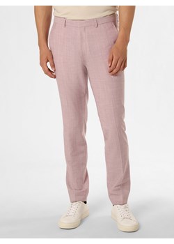 HUGO Męskie spodnie od garnituru modułowego Mężczyźni Super Slim Fit bzowy marmurkowy ze sklepu vangraaf w kategorii Spodnie męskie - zdjęcie 157595900