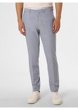 HUGO Męskie spodnie od garnituru modułowego Mężczyźni Super Slim Fit jasnoniebieski marmurkowy ze sklepu vangraaf w kategorii Spodnie męskie - zdjęcie 157595901