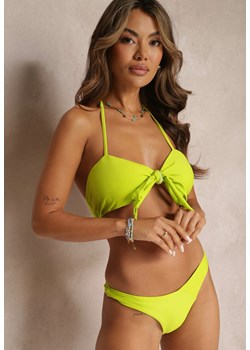 Jasnozielone Bikini z Wiązanym Biustonoszem i Mocno Wyciętymi Figami Jadesa ze sklepu Renee odzież w kategorii Stroje kąpielowe - zdjęcie 157604331