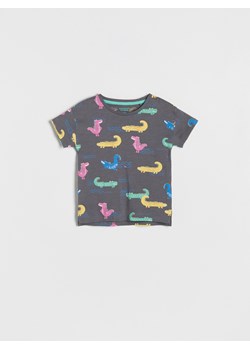 Reserved - T-shirt z nadrukiem - Szary ze sklepu Reserved w kategorii Odzież dla niemowląt - zdjęcie 157605571