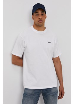 Levi&apos;s T-shirt A0637.0000 męski kolor biały gładki ze sklepu ANSWEAR.com w kategorii T-shirty męskie - zdjęcie 157608180