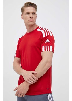 adidas Performance t-shirt treningowy Squadra 21 kolor czerwony z aplikacją ze sklepu ANSWEAR.com w kategorii T-shirty męskie - zdjęcie 157608214